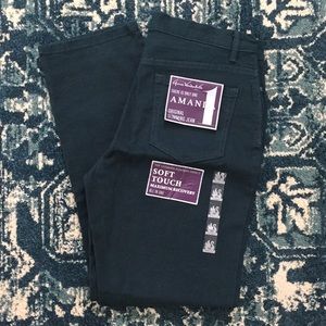 Gloria Vanderbilt hunter green short slimming jean